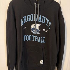 Toronto Argonauts Football Black Hoodie with Light Blue Logo Size XL